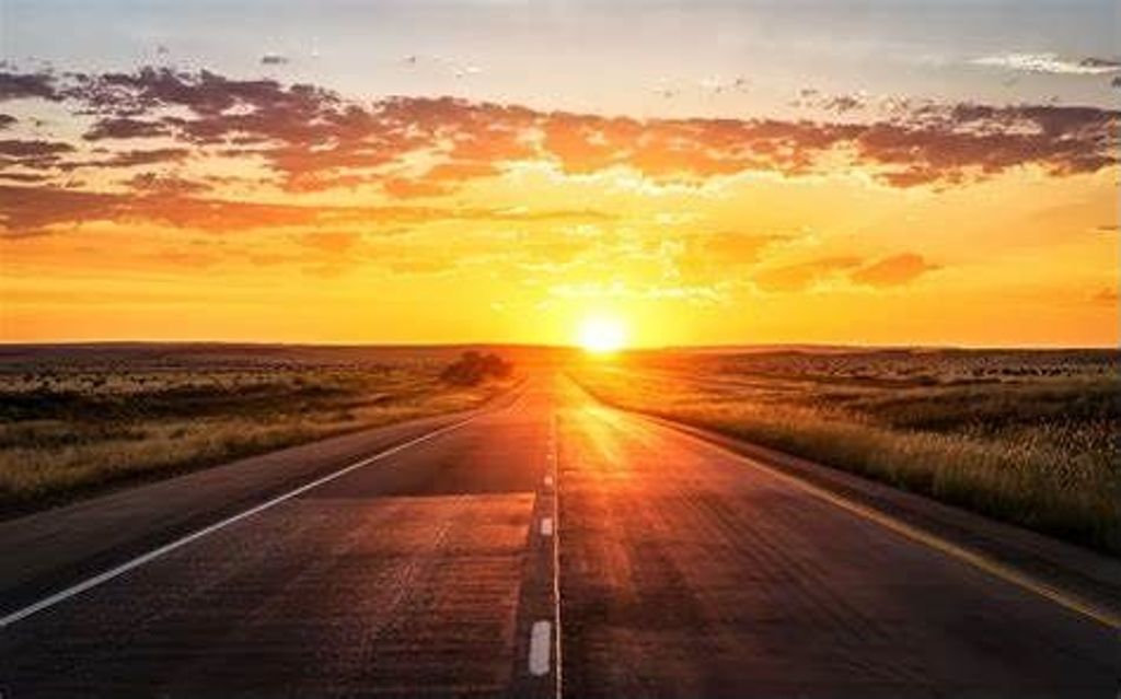 Miniature of Infinite road - Sunset Over Road